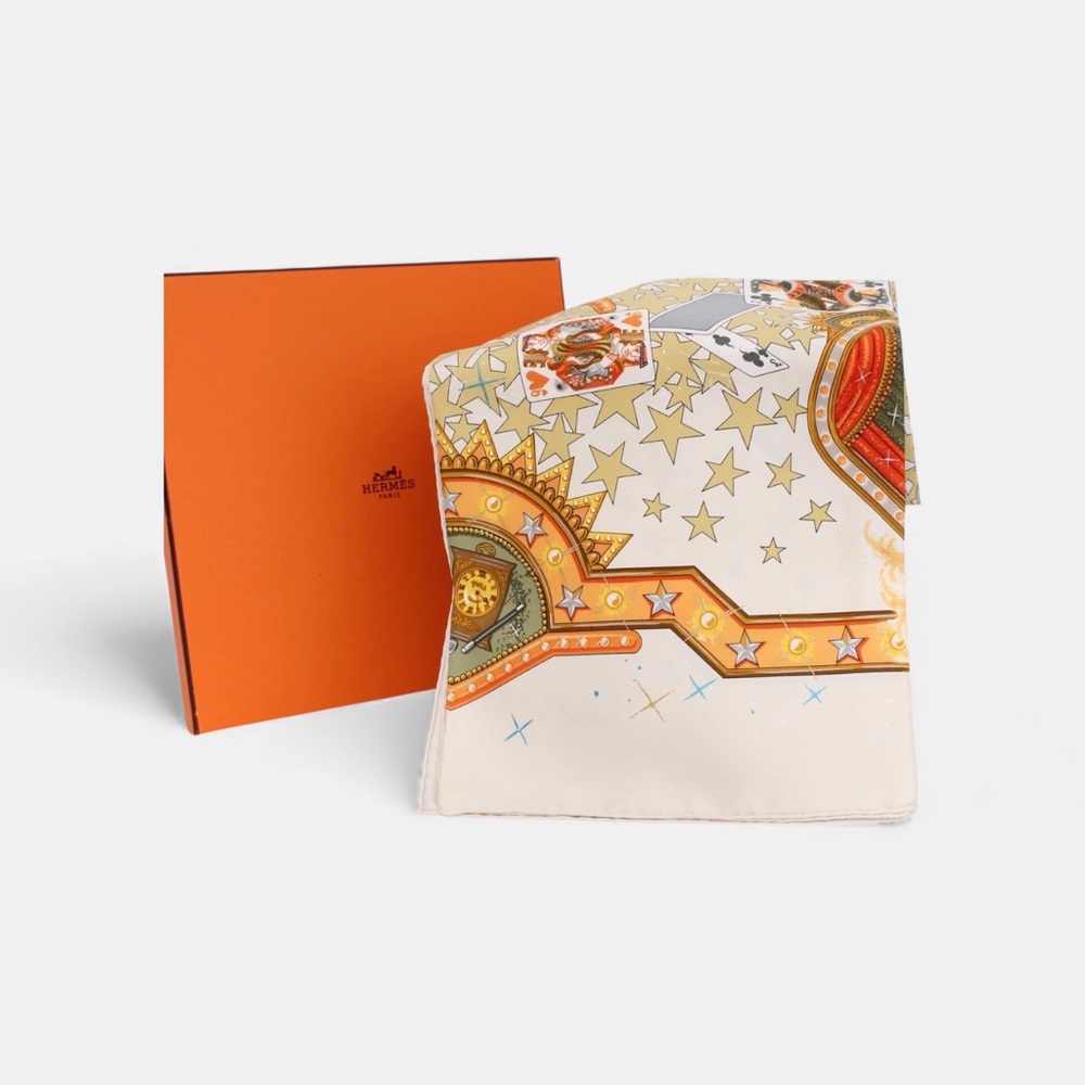 Hermès "La Magie" silk scarf designed by Claudia Stuhlhofer Mayr